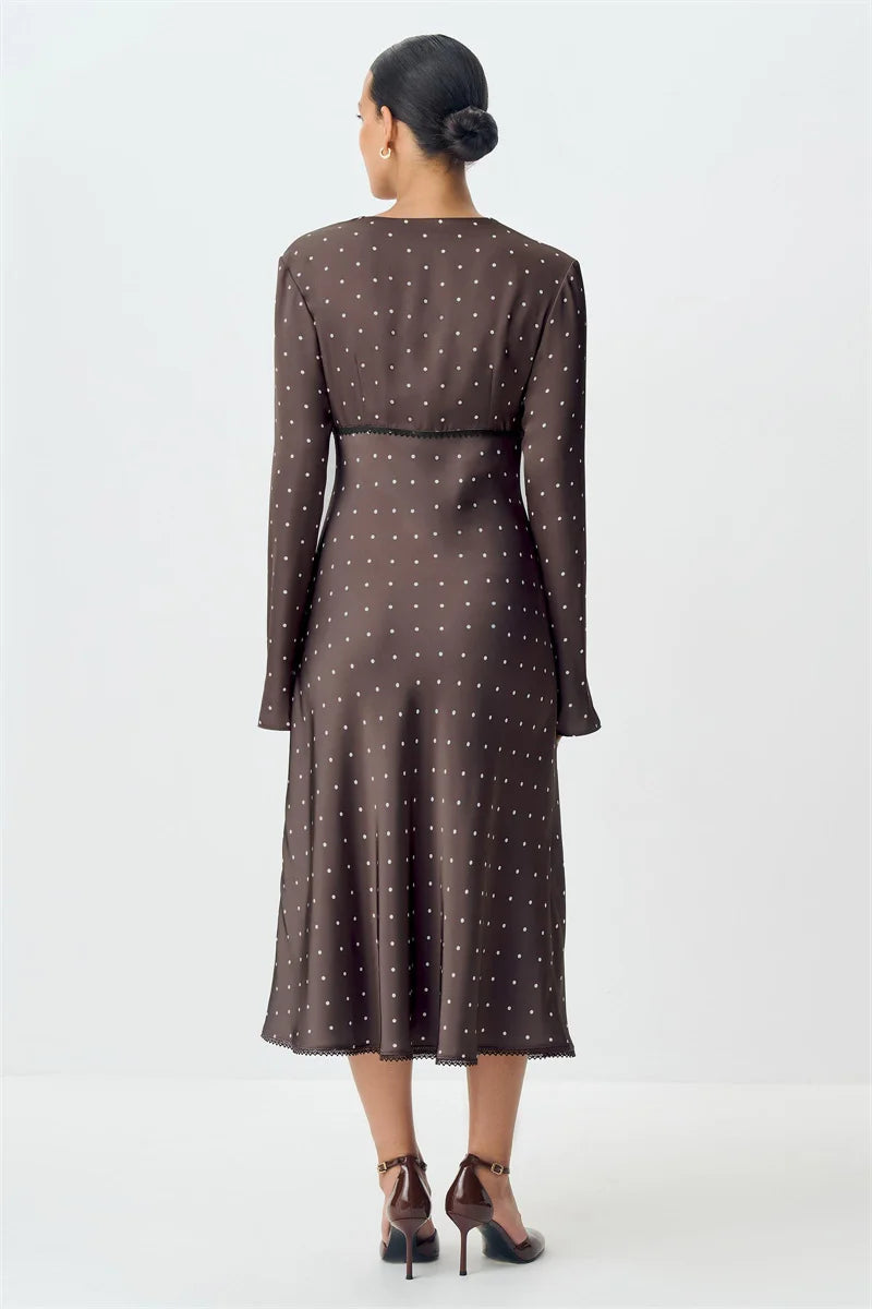 Sonny שמלת מידי פולקה דוט אלגנטית