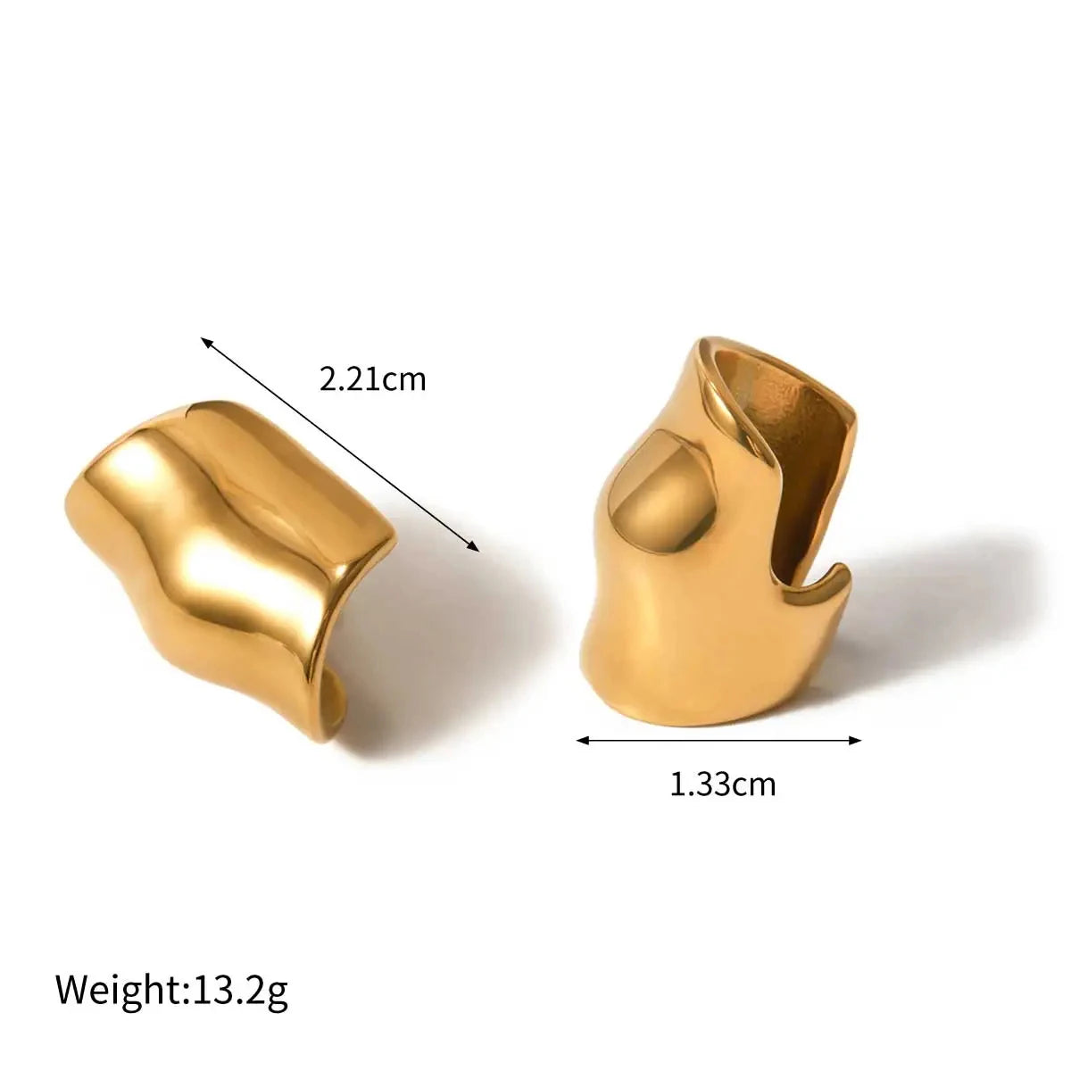 Kent עגיל קליפ מבריק בעיצוב מודרני