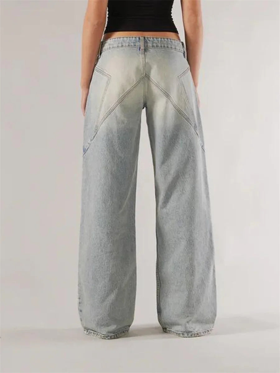 Clay ג&#39;ינס רחב וינטג&#39; Outlet