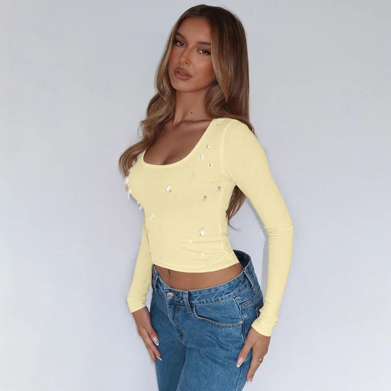 Jennifer טופ ריב בגזרה צמודה