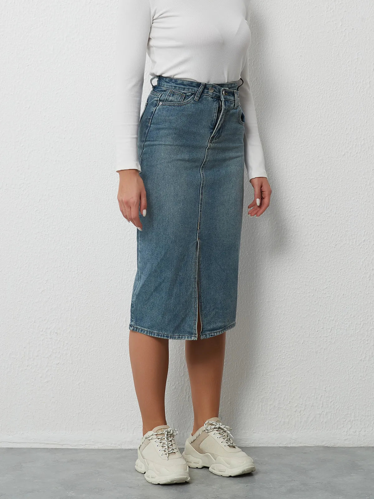 Flora חצאית מידי ג'ינס