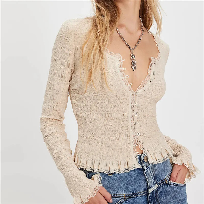 Maisey חולצת סריג עם כפתורים