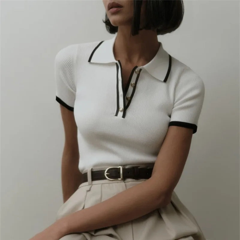 Floyd חולצת פולו סרוגה אלגנטית