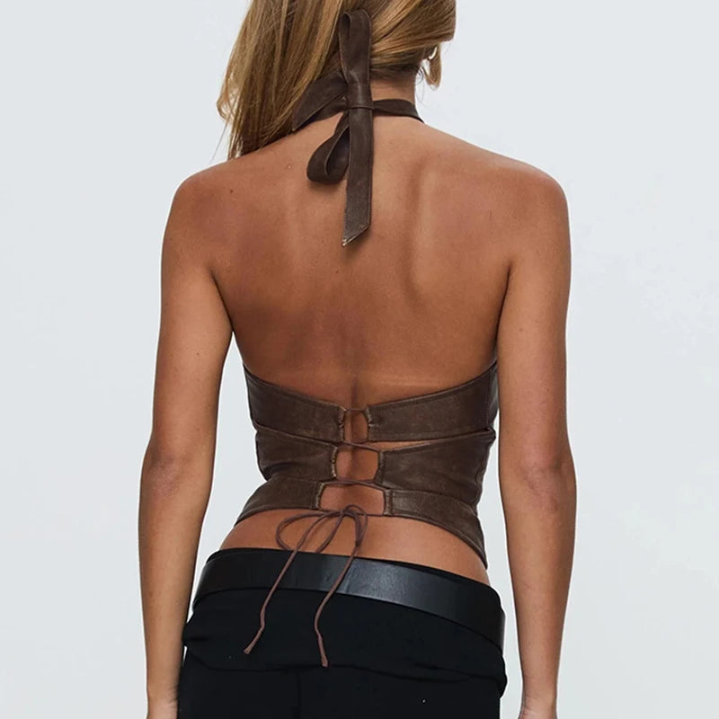 Ingram חולצת הלטר בגזרת קרופ