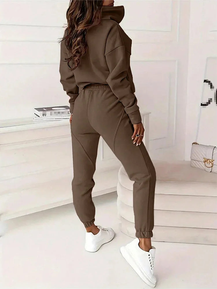 Bryan סט טרנינג עם רוכסן ומכנס מתרחב Outlet