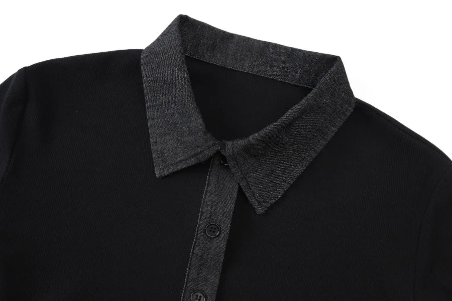 Morrow קרדיגן ריב עם צווארון דנים