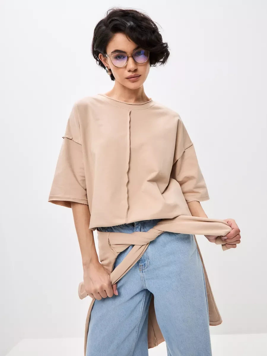 Jana טי שירט אוברסייז כותנה