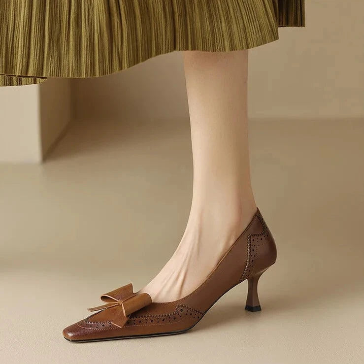 Axel נעלי עקב עור אמיתי