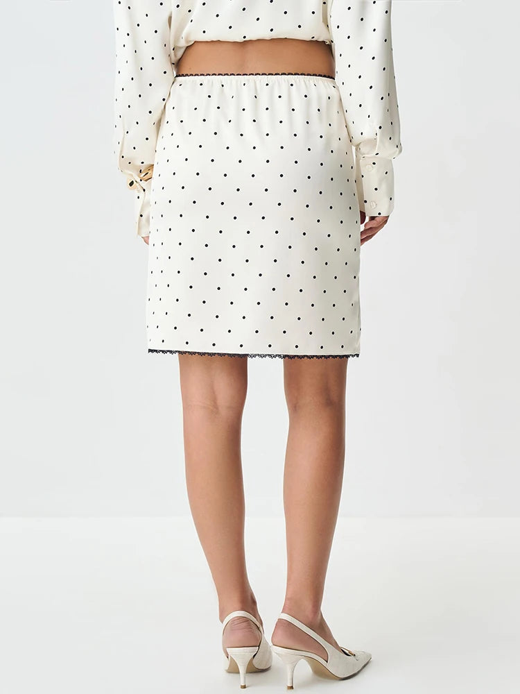 Brayden חצאית מיני פולקה דוט עם גומי