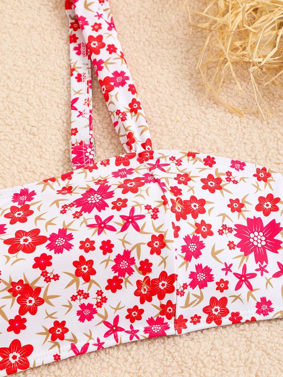 Dalton בגד ים פרחוני בגזרה גבוהה דו-חלקי