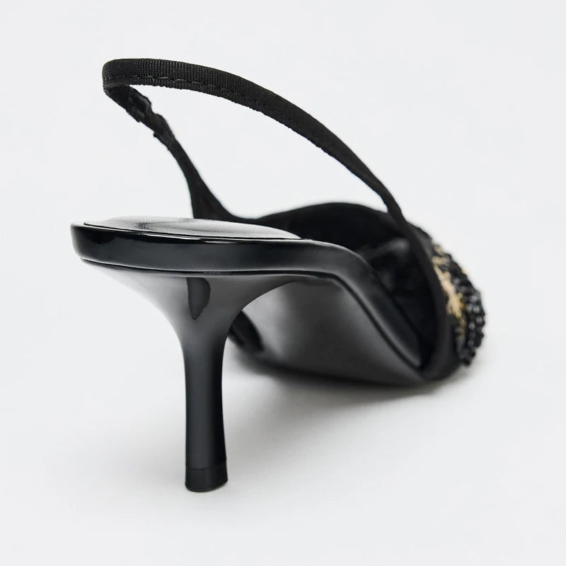 Michelle נעלי עקב משובצות פאייטים אלגנטי