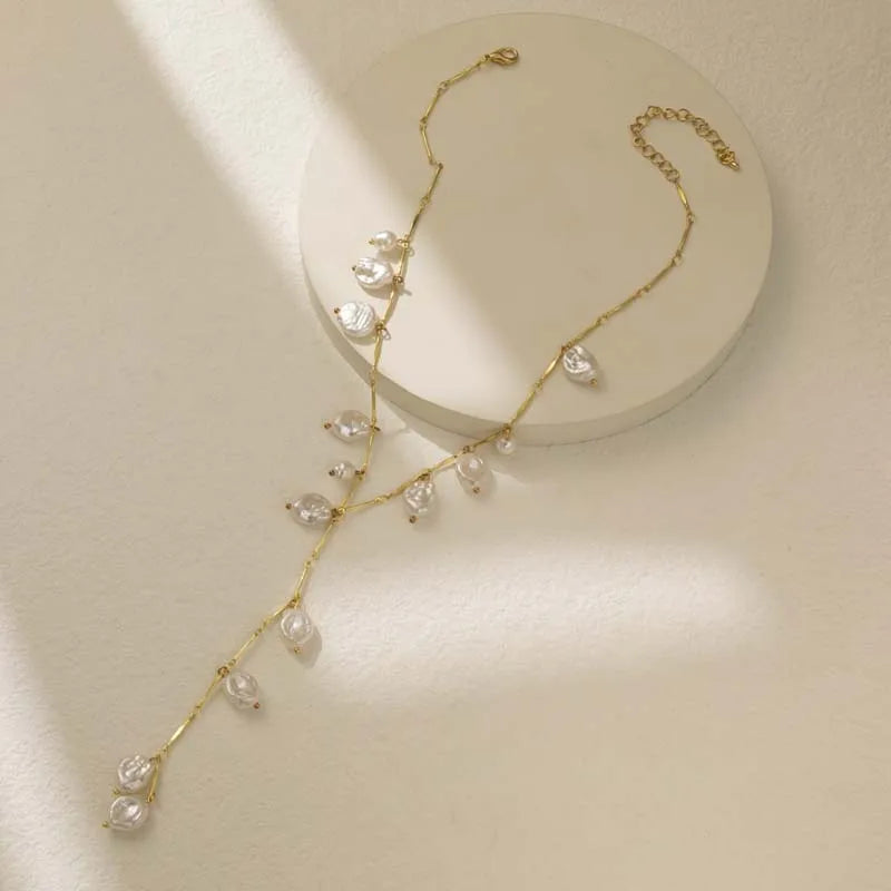 Selvara שרשרת פנינים עם טסל