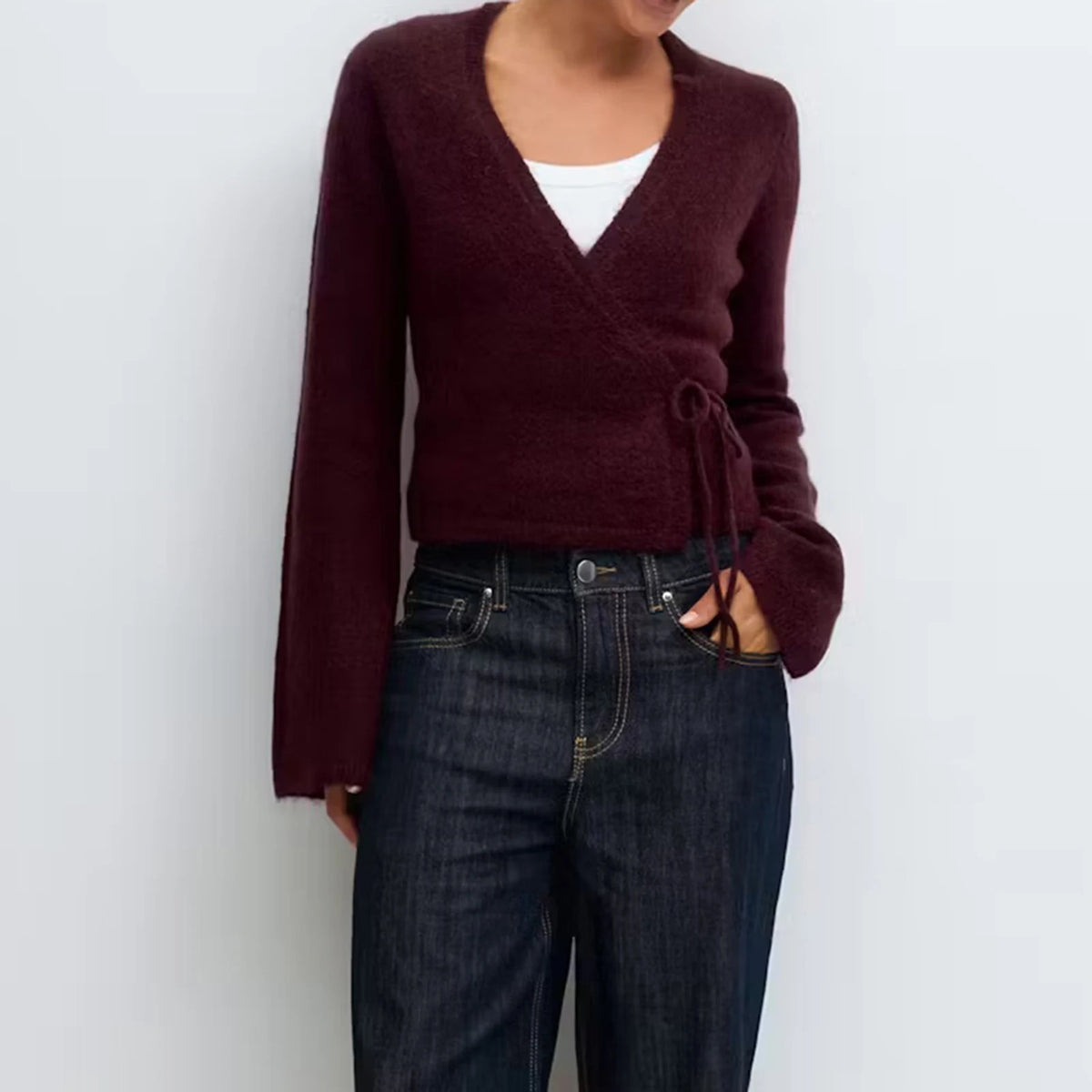 Alison קרדיגן סרוג בגזרת מעטפה