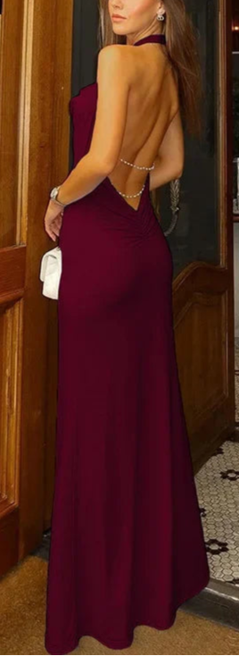 Kaya שמלת מקסי עם גב חשוף