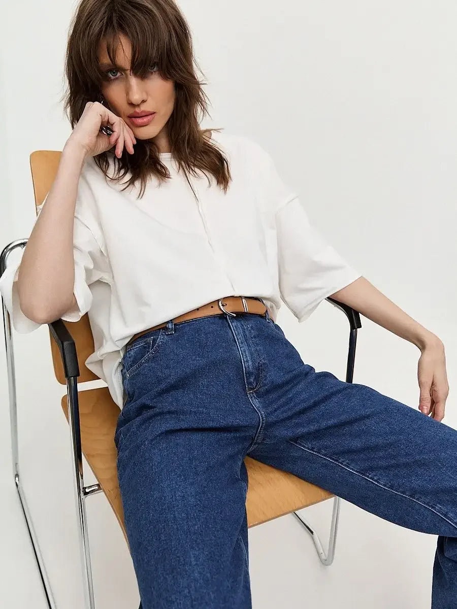 Jana טי שירט אוברסייז כותנה