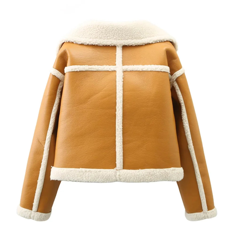 Glenn מעיל קולר פולו בשילוב פרווה Outlet