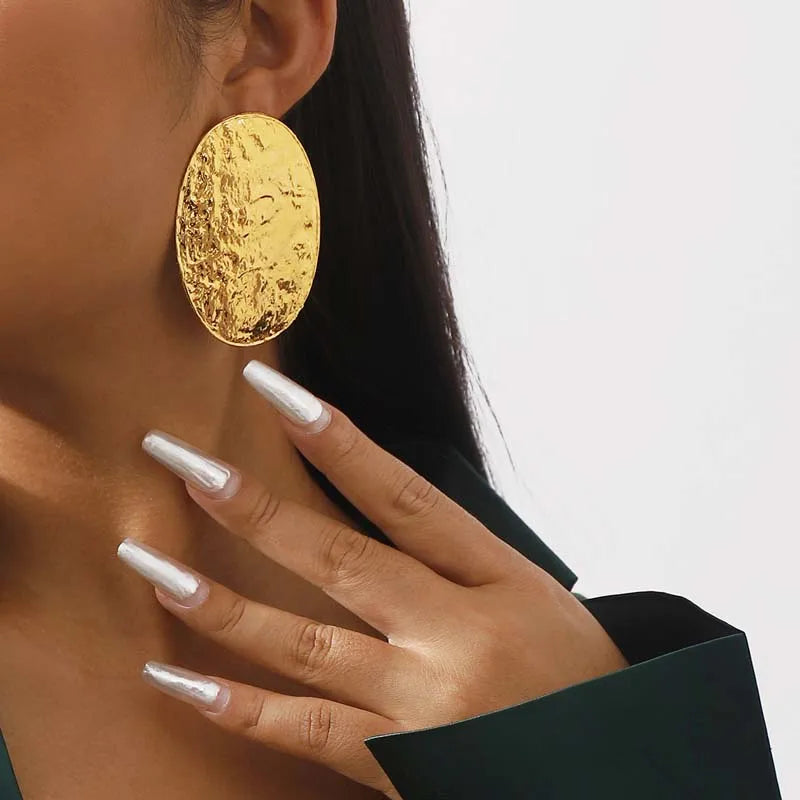 Sanchez עגילי סטייטמנט אובליים