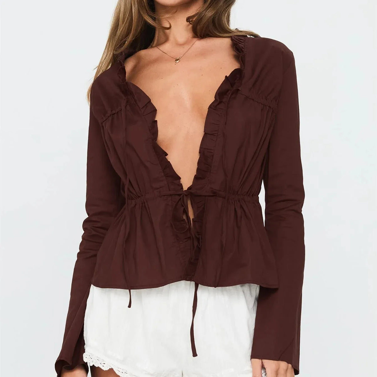 Cobb חולצת קשירה עם כיווצים