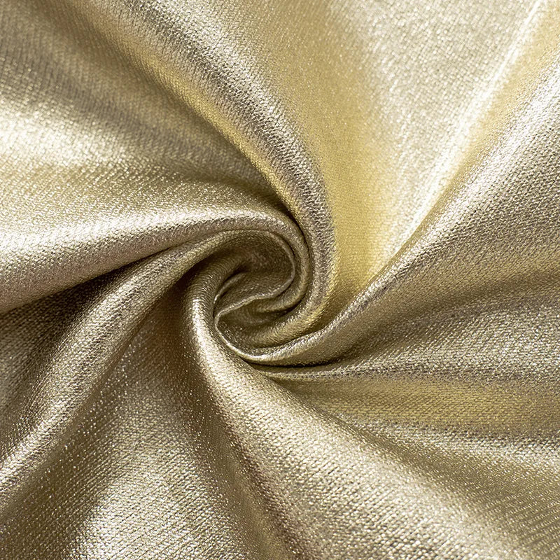 Julie טופ סטרפלס זהוב צמוד בגזרה מחטבת