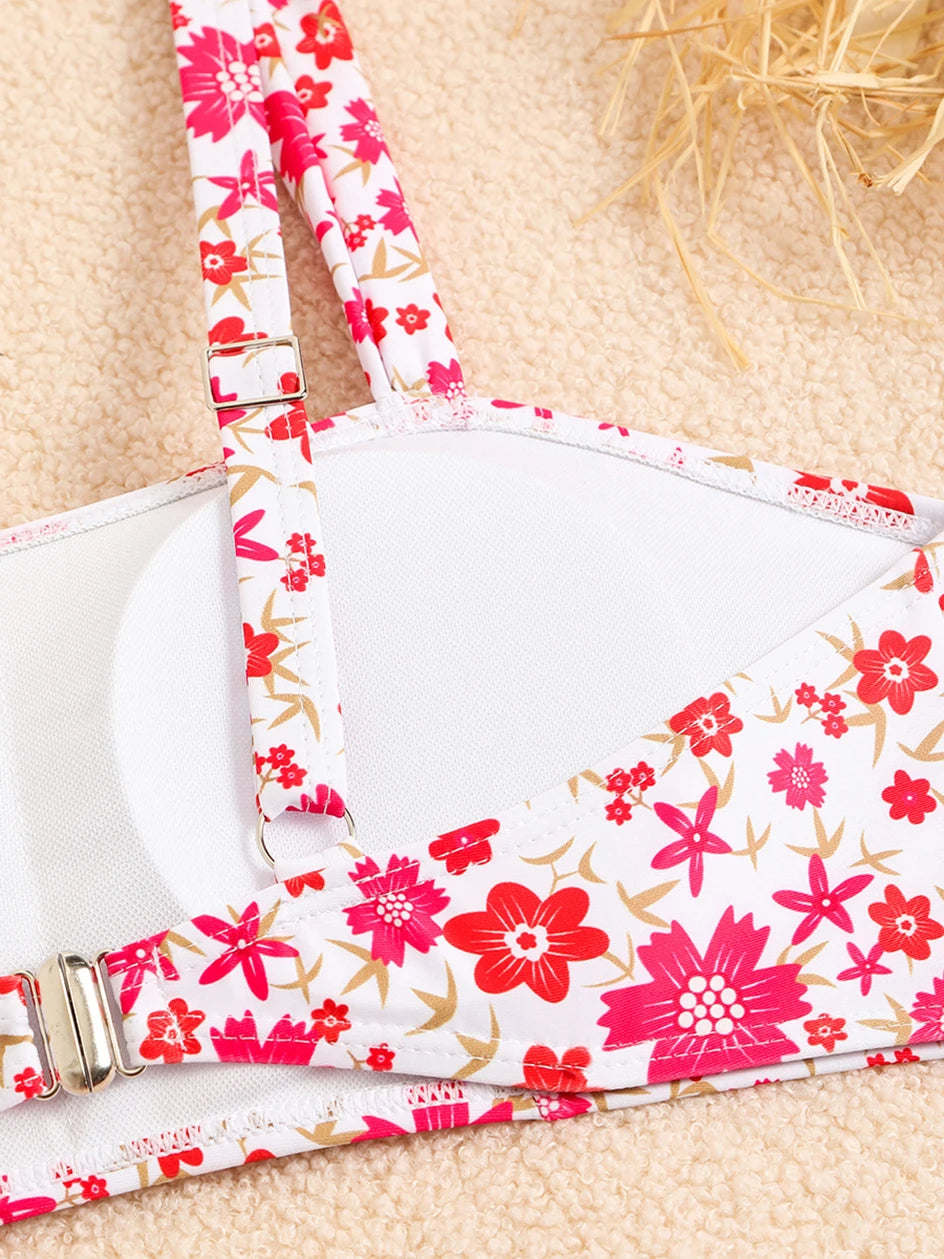 Dalton בגד ים פרחוני בגזרה גבוהה דו-חלקי