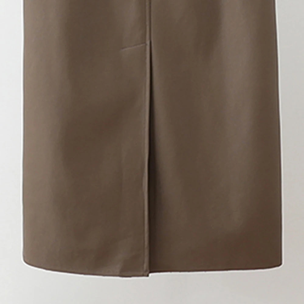 Berry חצאית דמוי עור