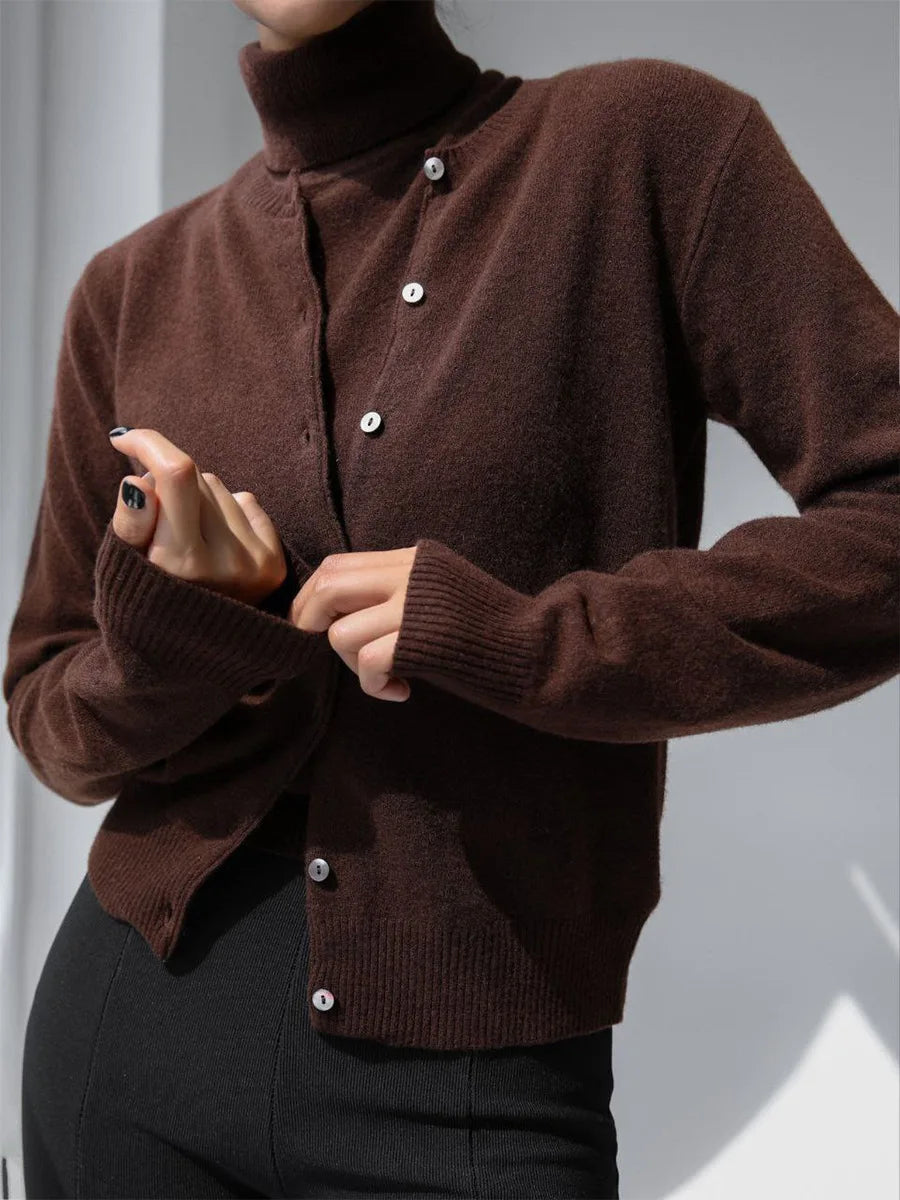 Byrne סט סריג גולף וקרדיגן אלגנטי Outlet