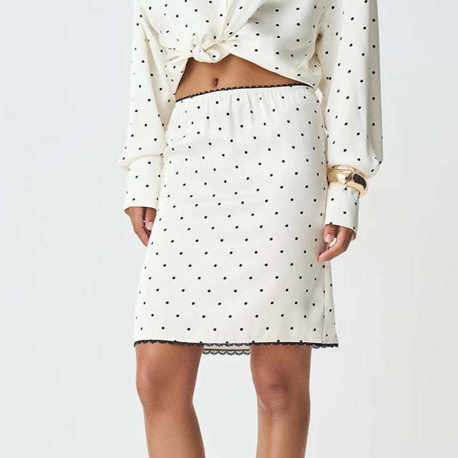 Brayden חצאית מיני פולקה דוט עם גומי