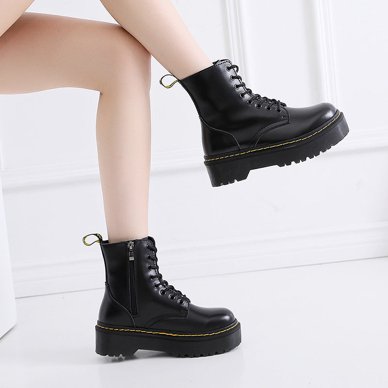 Odom מגפי פלטפורמה עם שרוכים