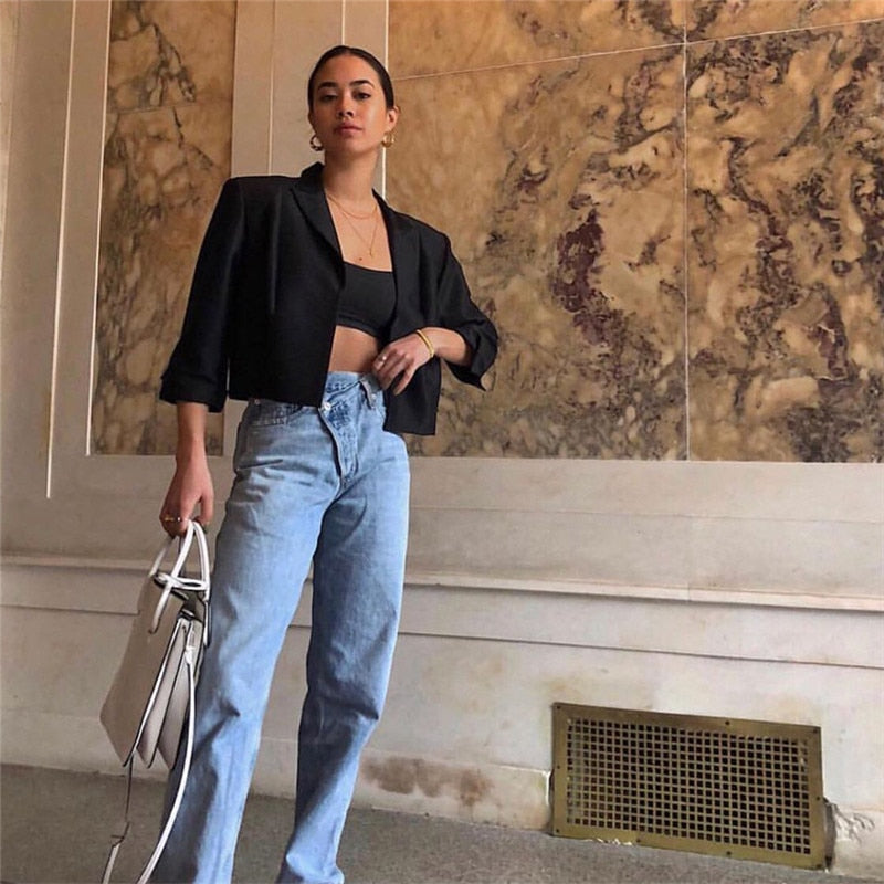 Chiara ג'ינס ארוך בגזרה מתרחבת