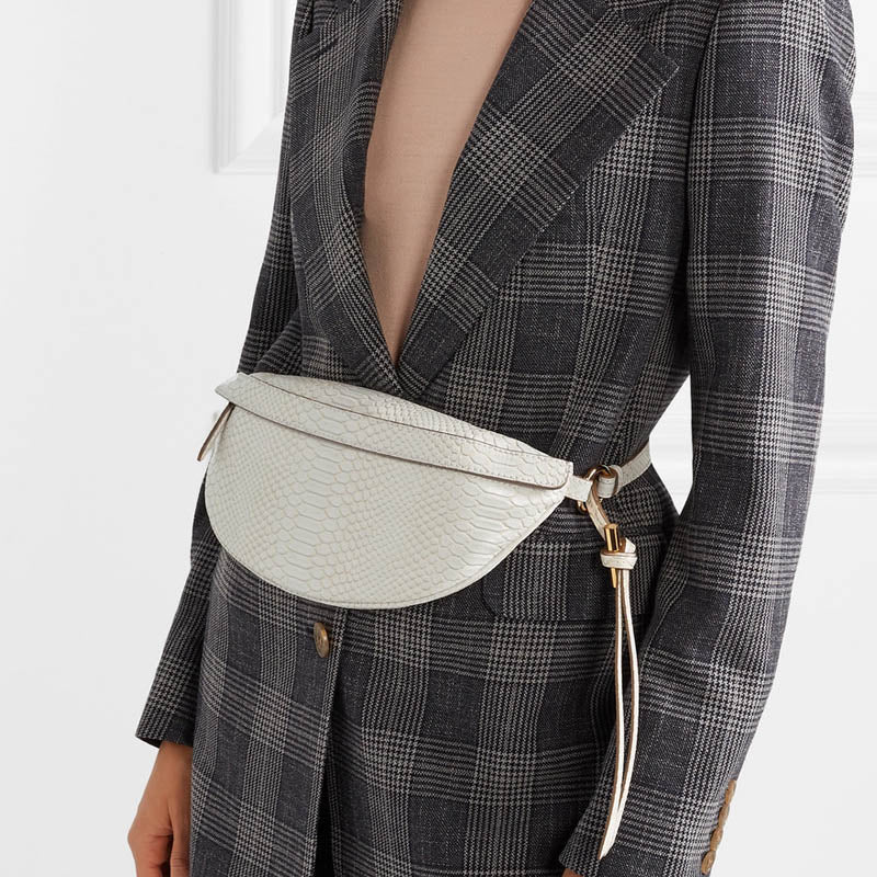 Kayley תיק צד בטקסטורת קרוקודיל