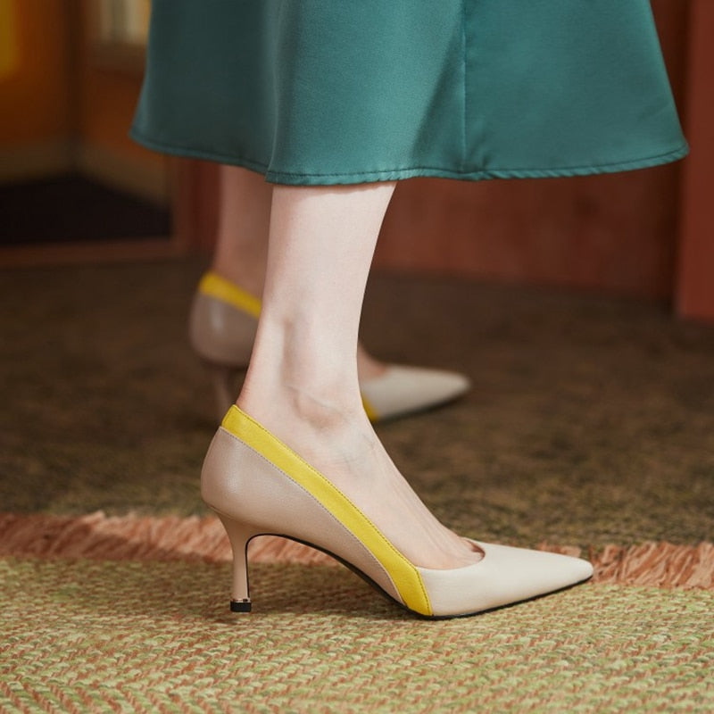 Krause נעלי סירה עקב עור