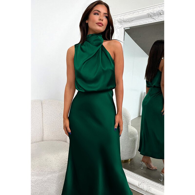 Tran שמלת מקסי קולר