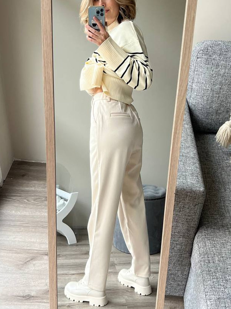 Bruce מכנסים מחוייטים בגזרה גבוהה