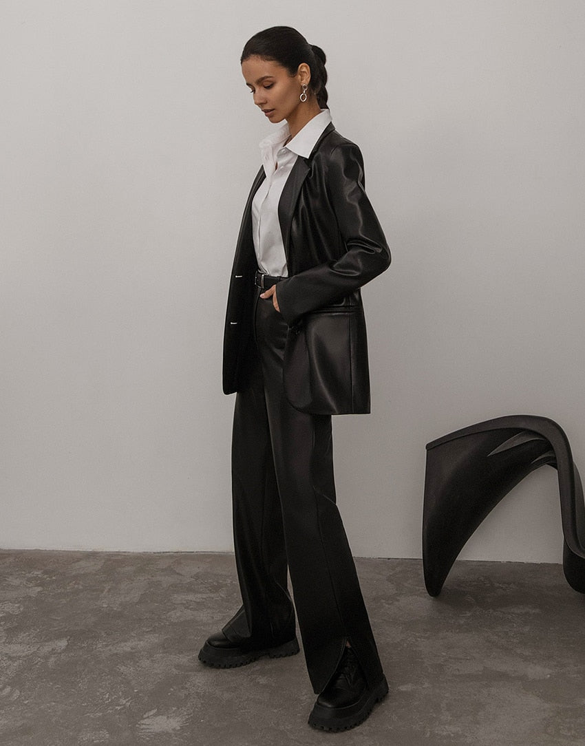 Liana מכנסיים דמוי עור