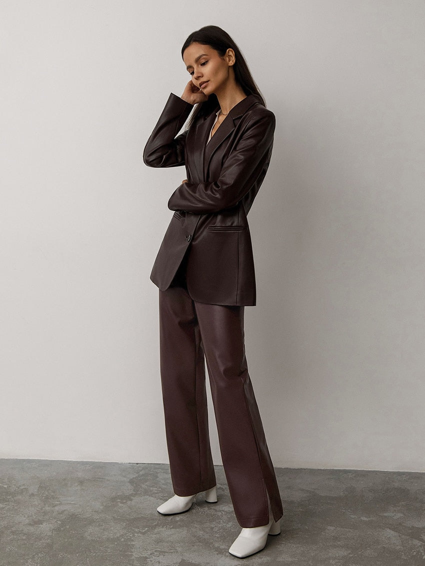 Liana מכנסיים דמוי עור