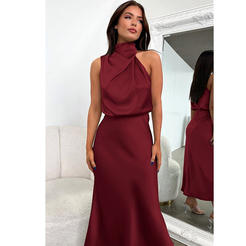 Tran שמלת מקסי קולר