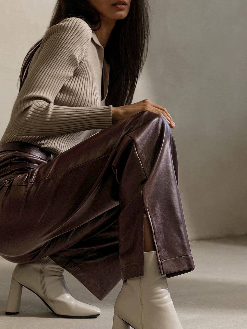 Liana מכנסיים דמוי עור