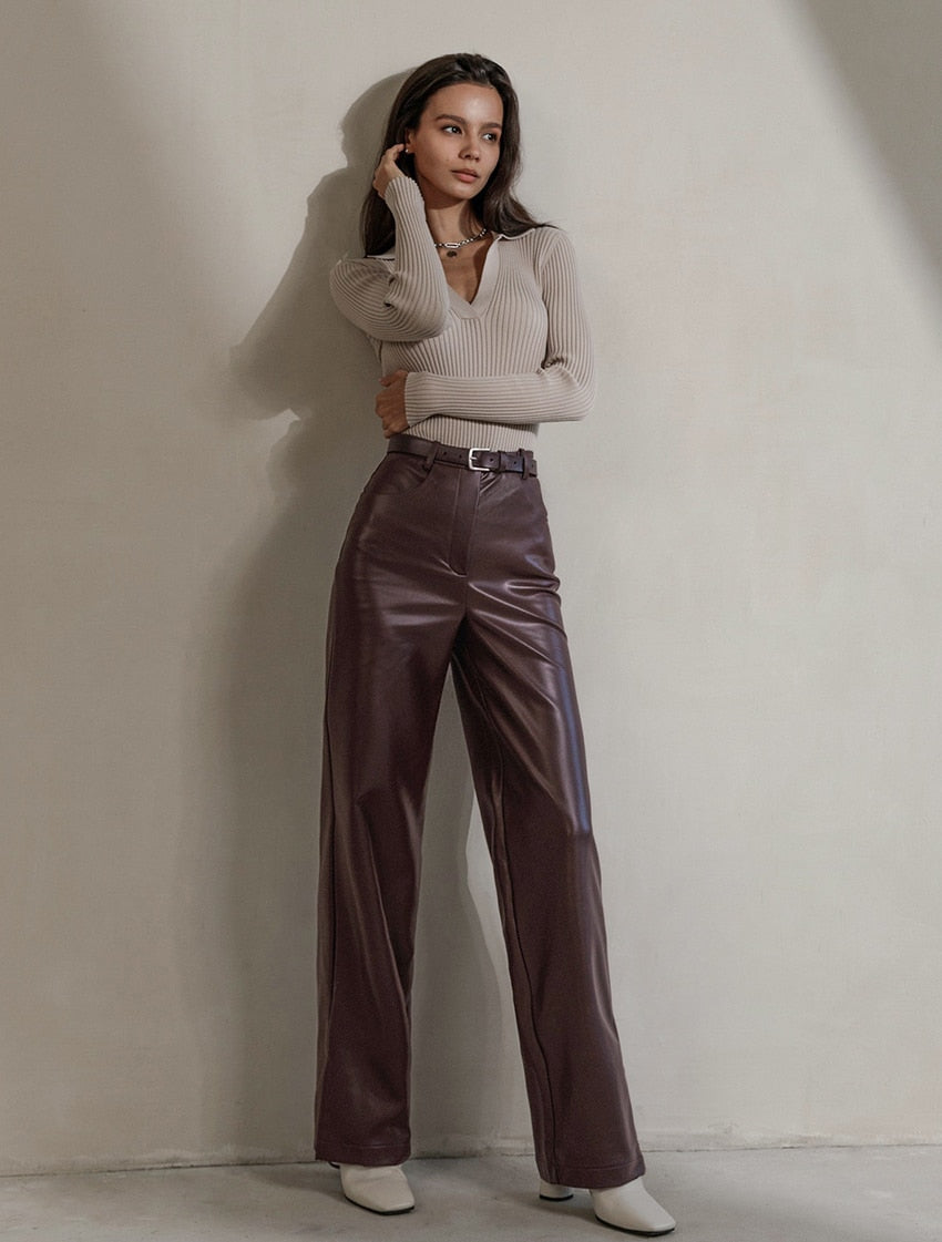 Liana מכנסיים דמוי עור