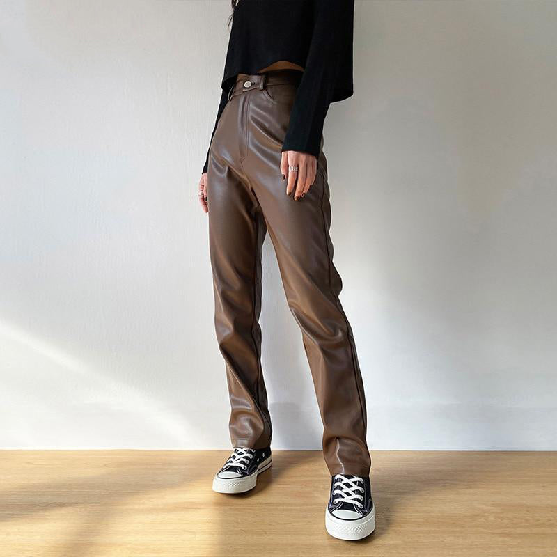 Neith מכנסיים דמוי עור בגזרה ישרה