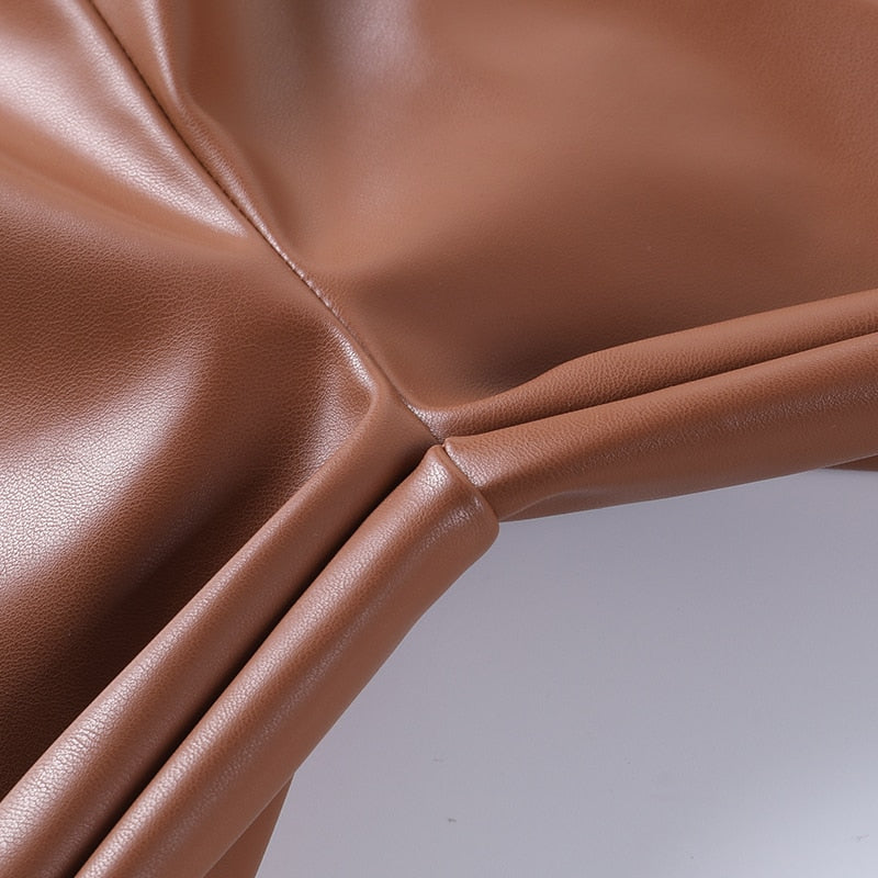 Mirin מכנסיים ארוכים דמוי עור