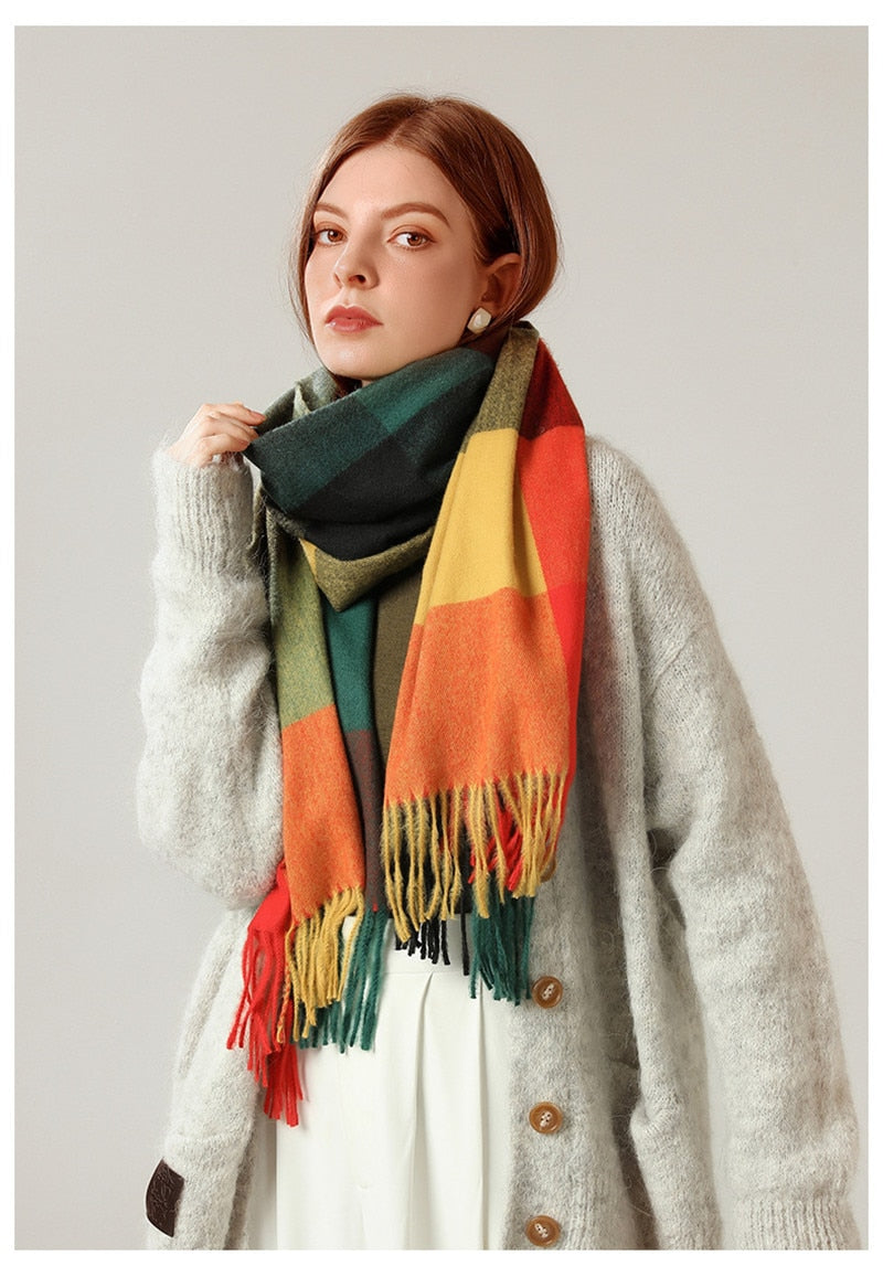 Alice צעיף צבעוני עבה