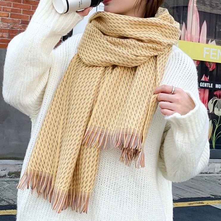 Timo צעיף צבעוני עבה