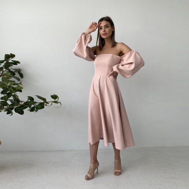 Eden שמלת מידי אוף שולדרס