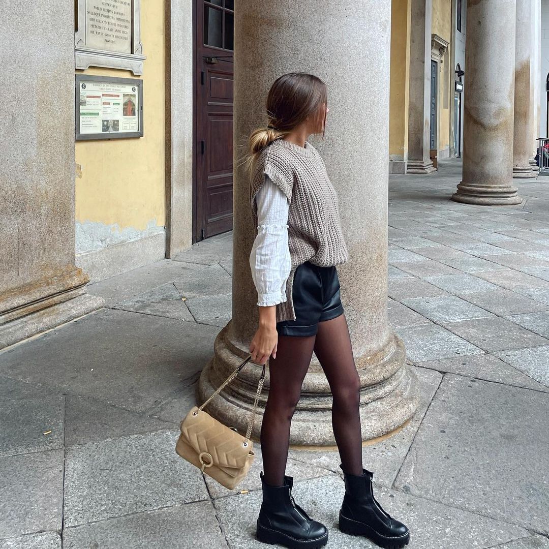 Sander מכנסיים קצרים דמוי עור