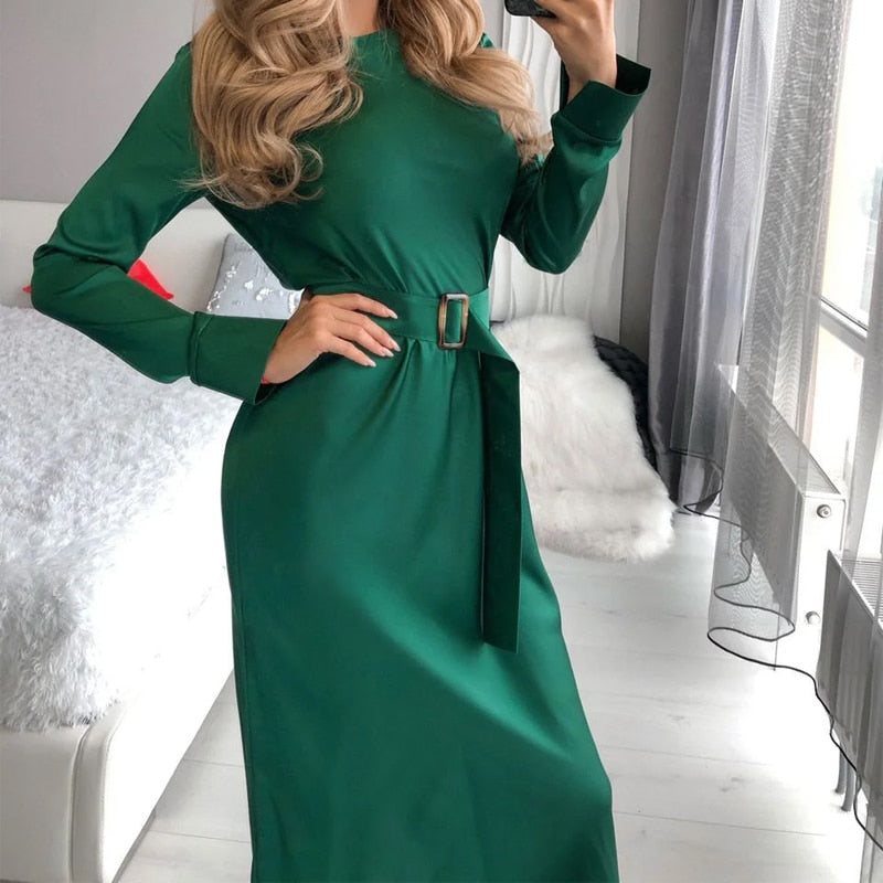 Kayla שמלת מידי קשירה במותן