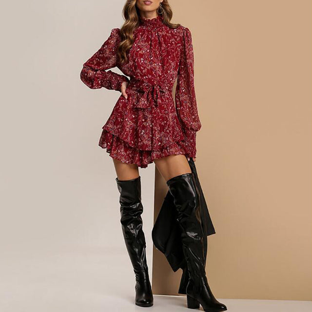 Kirby שמלת מיני עם שרוולים מתנפחים